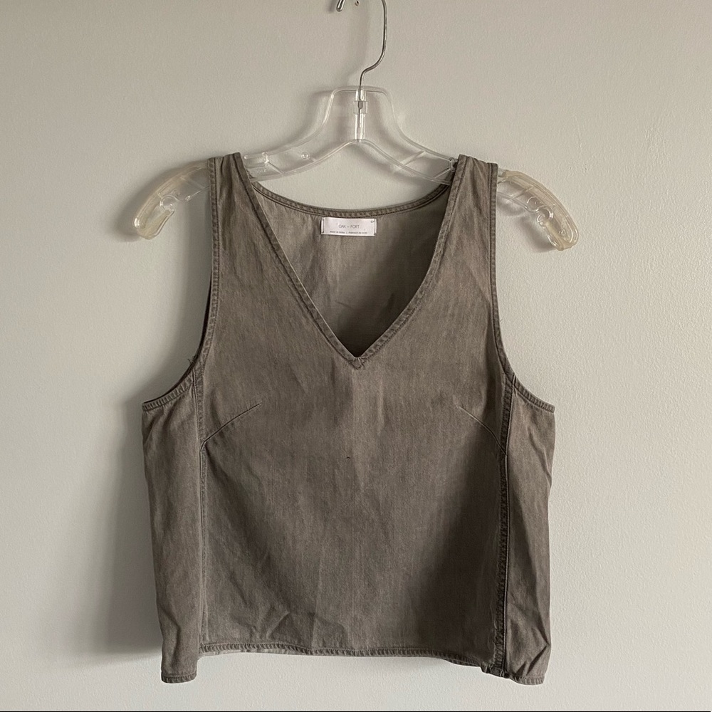 3 for $25! Frank & Oak grey chambray top